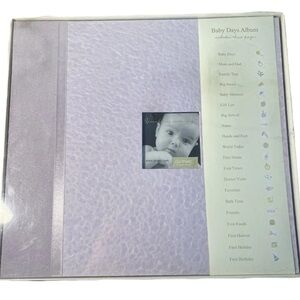 Aimeej Keepsake Baby Days Album in Lavender 12x12 Protected Pages
